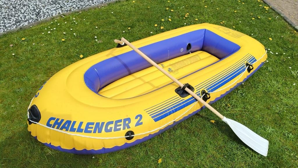 Intex Challenger 2 opblaasbare roeiboot inclusief 2 peddels, Ophalen, Met peddels, Overige typen, Twee personen