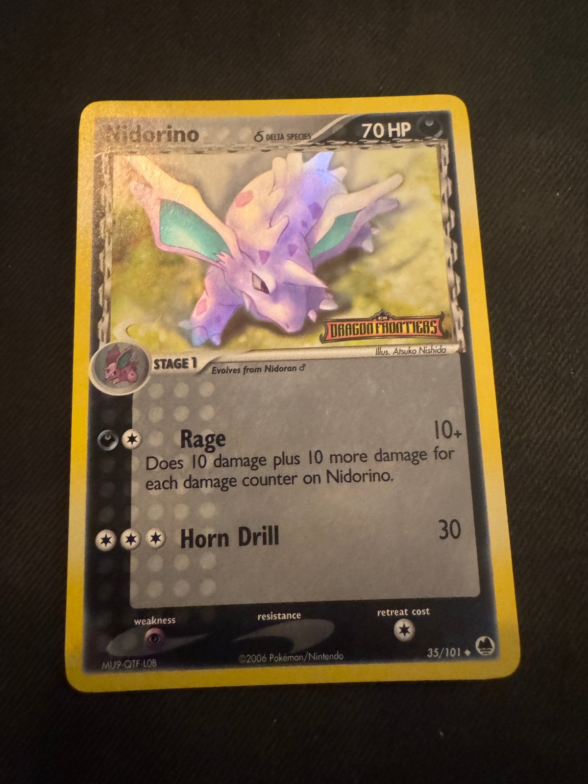 Nidorino 35/101 reverse holo EX Dragon Frontiers Pokemon, Verzenden, Zo goed als nieuw