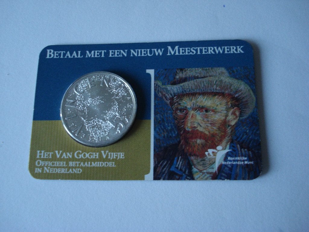 5 EURO VAN GOGH IN COINCARD, Ophalen of Verzenden, Overige landen, 5 euro, Losse munt