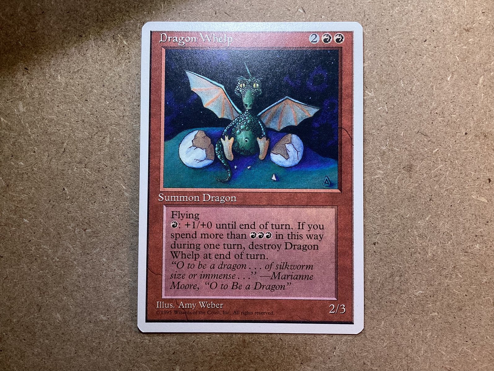 1x Dragon Whelp (Excellent), Ophalen of Verzenden, Zo goed als nieuw, Losse kaart