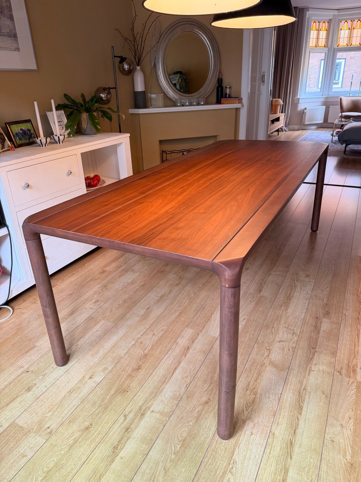 Zuiver Storm Eettafel 220x90 cm Walnoot, Gebruikt, 200 cm of meer, Scandinavisch, Vijf personen of meer