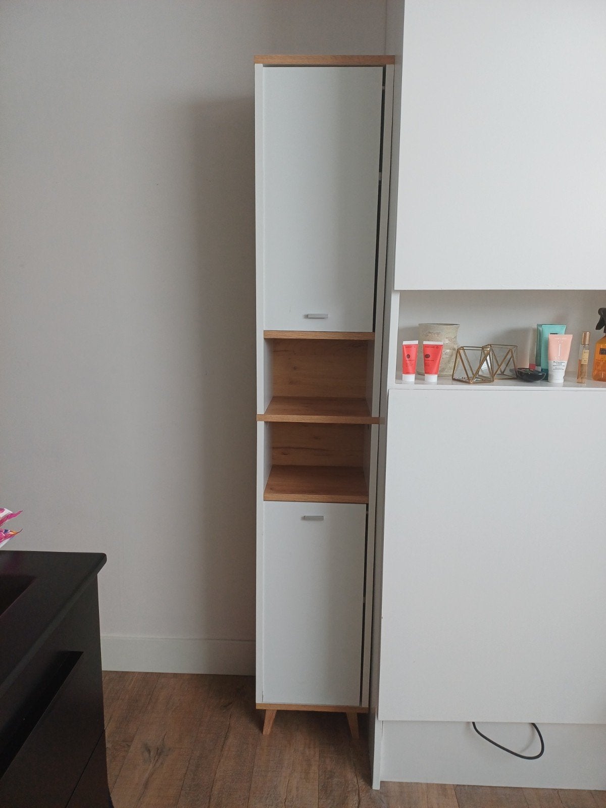 Badkamerkast met open vakken en deuren, Ophalen, Minder dan 50 cm, Overige typen, Zo goed als nieuw