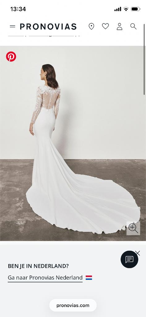Pronovias Justine bruidsjurk maat 36, Ophalen of Verzenden, Nieuw, Wit, Trouwjurk