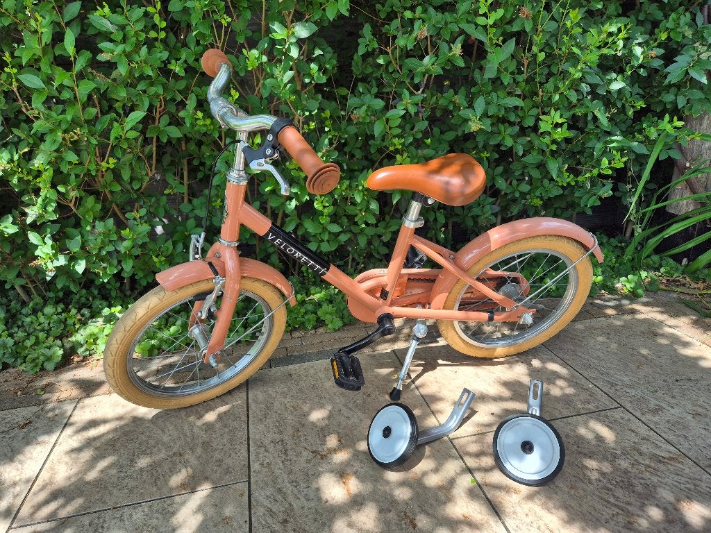 Veloretti Maxi fiets 16 inch roze, Fietsen en Brommers, Fietsen | Kinderfietsjes, Ophalen, Terugtraprem, Zijwieltjes, Veloretti