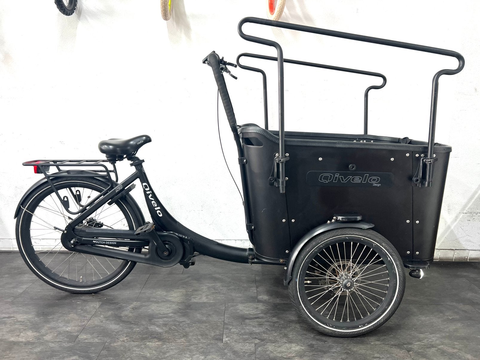 Qıvelo N8 Elektrische Bakfiets (met garantie), Ophalen of Verzenden, Zo goed als nieuw, 4 kinderen of meer