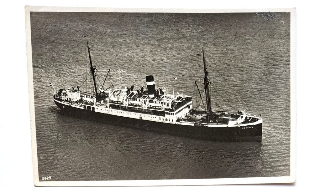 kaart schip Cottica van de KNSM, Verzamelen, Verzenden, Zo goed als nieuw, Motorboot, Kaart, Foto of Prent
