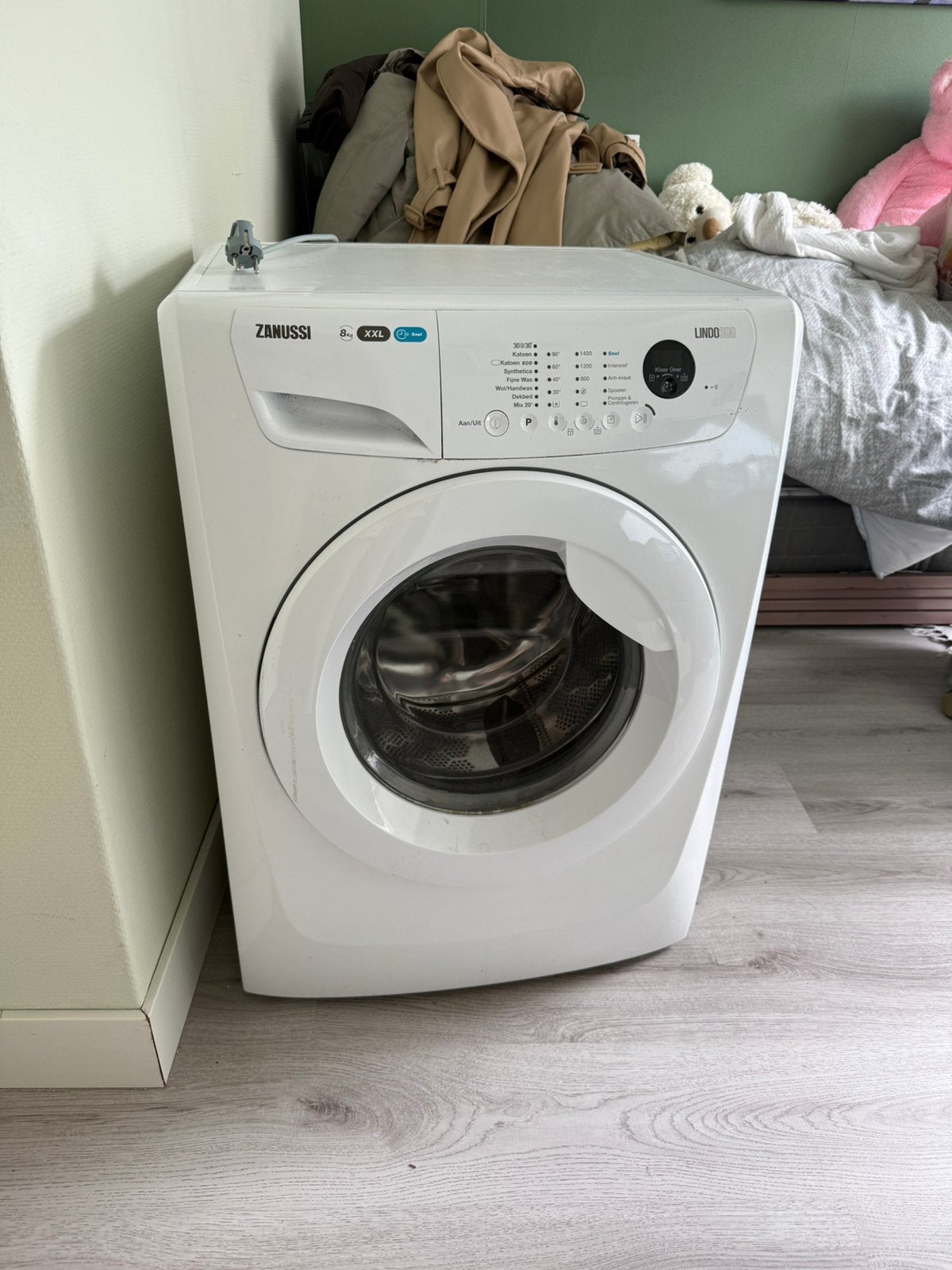 Zanussi LINDO300 wasmachine 8 kg, Witgoed en Apparatuur, Wasmachines, Ophalen of Verzenden, Zo goed als nieuw, 85 tot 90 cm, 1200 tot 1600 toeren