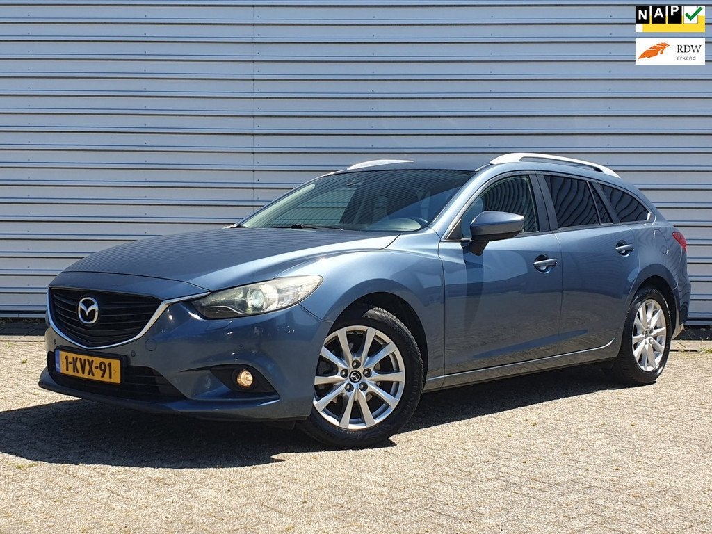 Mazda 6 Sportbreak 2.0 TS+ Clima/Navi/Leder, Auto's, Mazda, Voorwielaandrijving, Handgeschakeld, Parkeersensor, Onderhoudsboekje