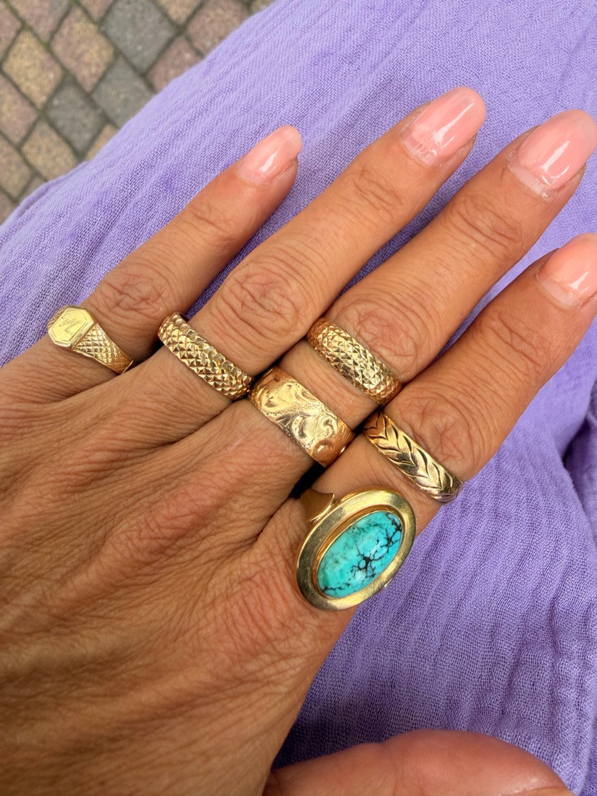 Diverse vintage gouden ringen, Ophalen, 18 tot 19, Gebruikt, Dame of Heer