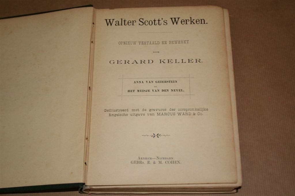 Walter Scott. Anna van Geierstein. 1895., Antiek en Kunst, Antiek | Boeken en Bijbels, Ophalen of Verzenden