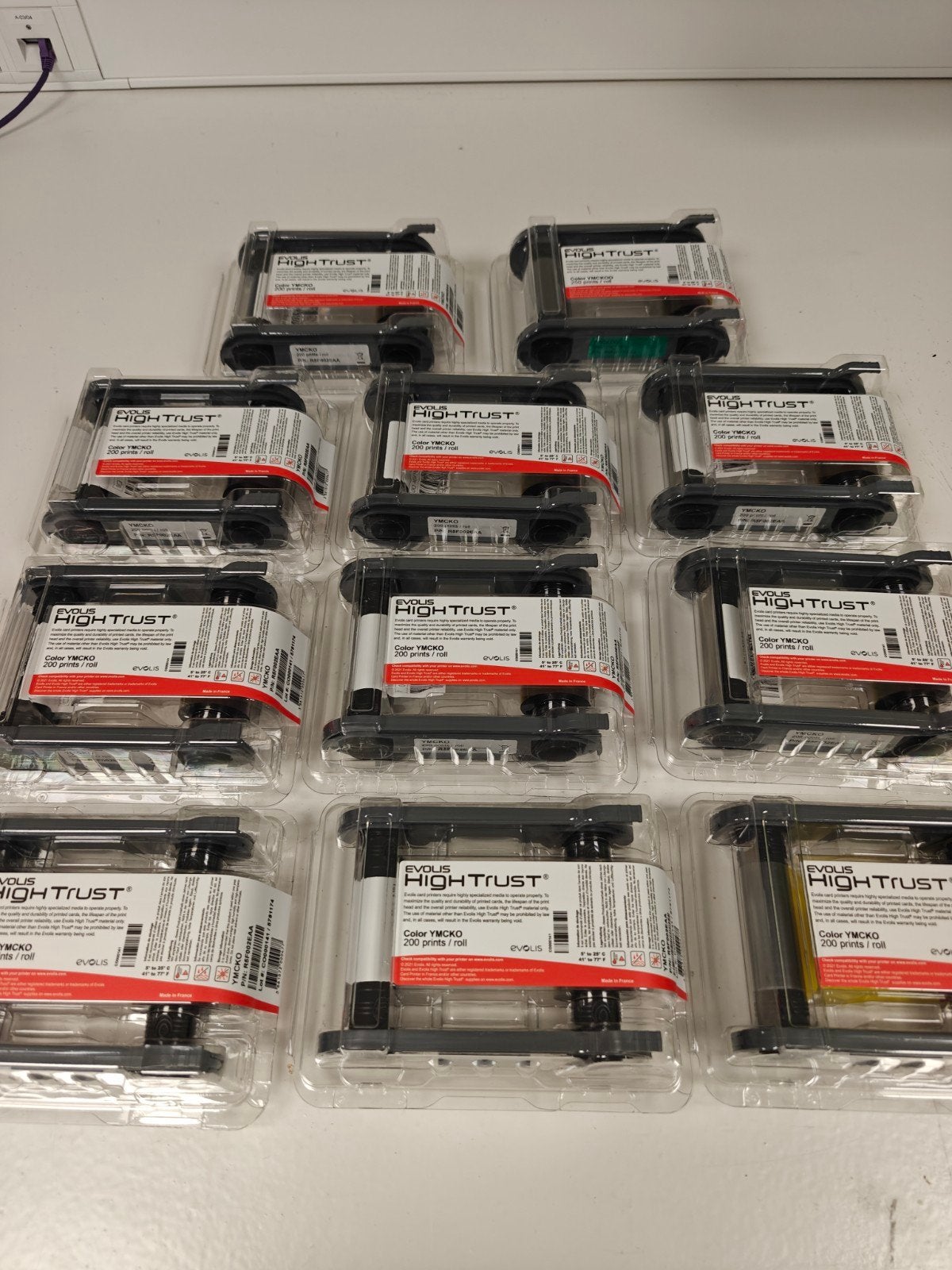 Evolis High Trust YMCKO kleurenlint voor kaartprinters, Evolis, Printer, Ophalen of Verzenden, Overige technieken