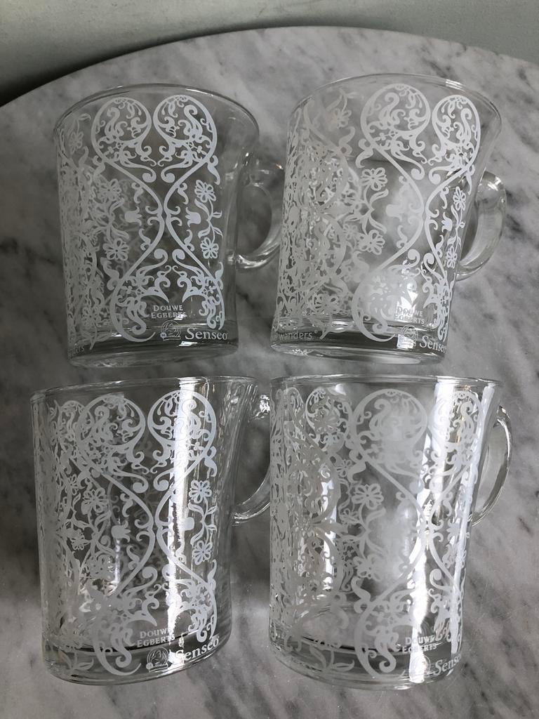 4 Marcel Wanders DE Senseo glazen, z.g.a.n., Ophalen of Verzenden, Zo goed als nieuw, Overige typen