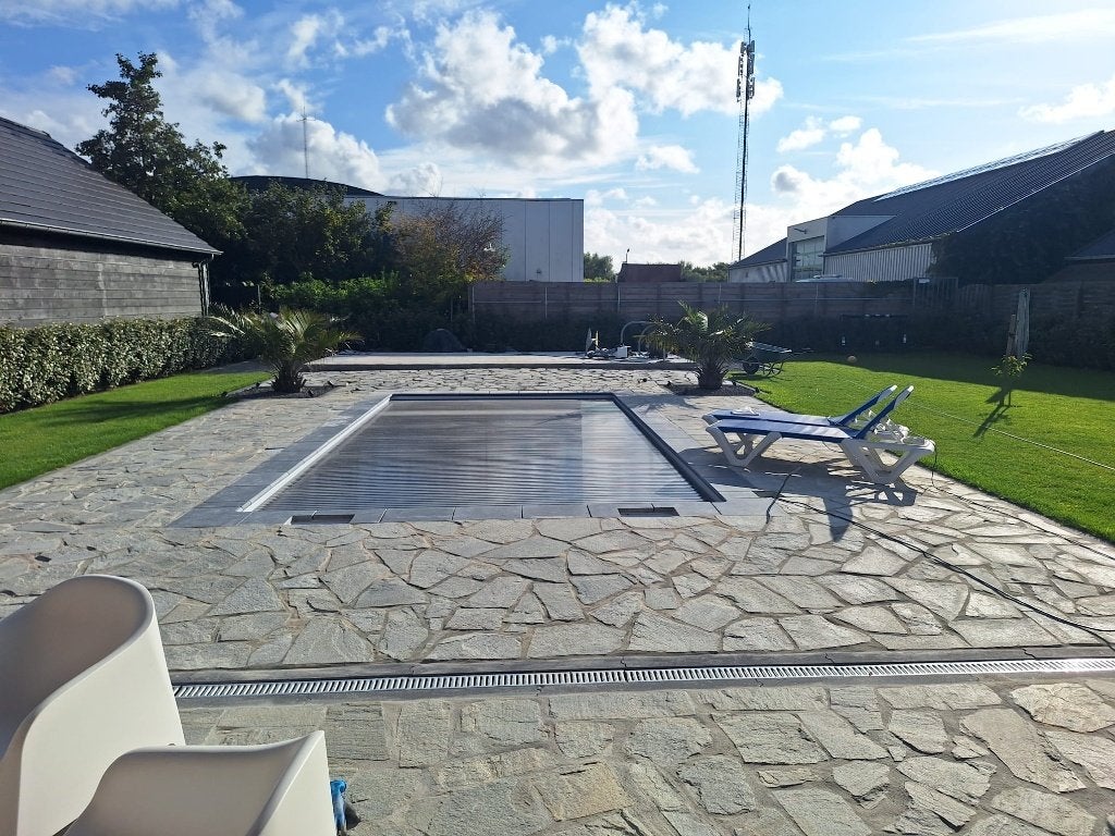 prachtig zwembadterras flagstones Kavala Grey Kwartsiet, Ophalen of Verzenden, Nieuw, Natuursteen, Terrastegels