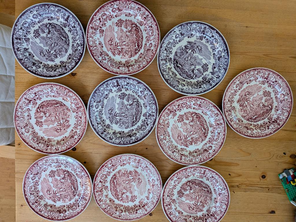 10x Amazone borden Petrus Regout, Antiek en Kunst, Ophalen