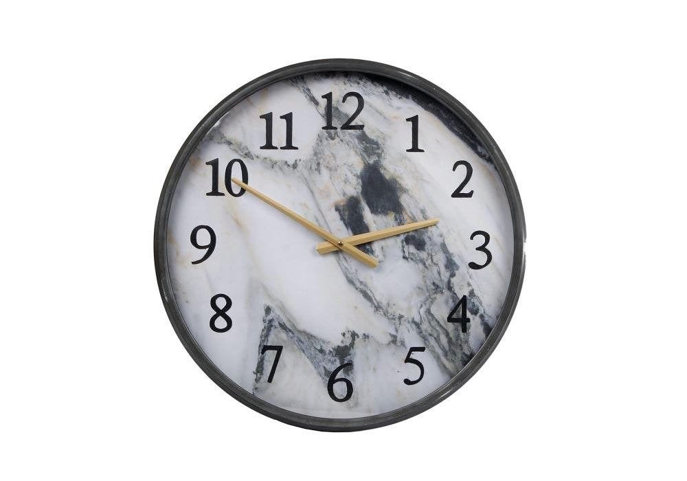 Wandklok rond 51 cm met marmer print, Ophalen of Verzenden, Nieuw, Analoog, Wandklok