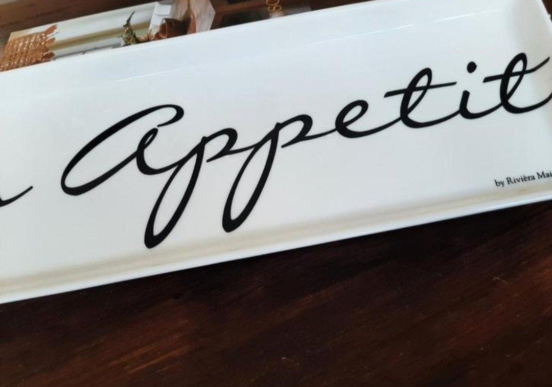 Nieuwe Rivièra Maison Buon Appetito rechthoekige schaal, Ophalen