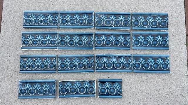 Tegelrand donkerblauw, Gebruikt, Minder dan 20 cm, Minder dan 5 m², Wandtegels