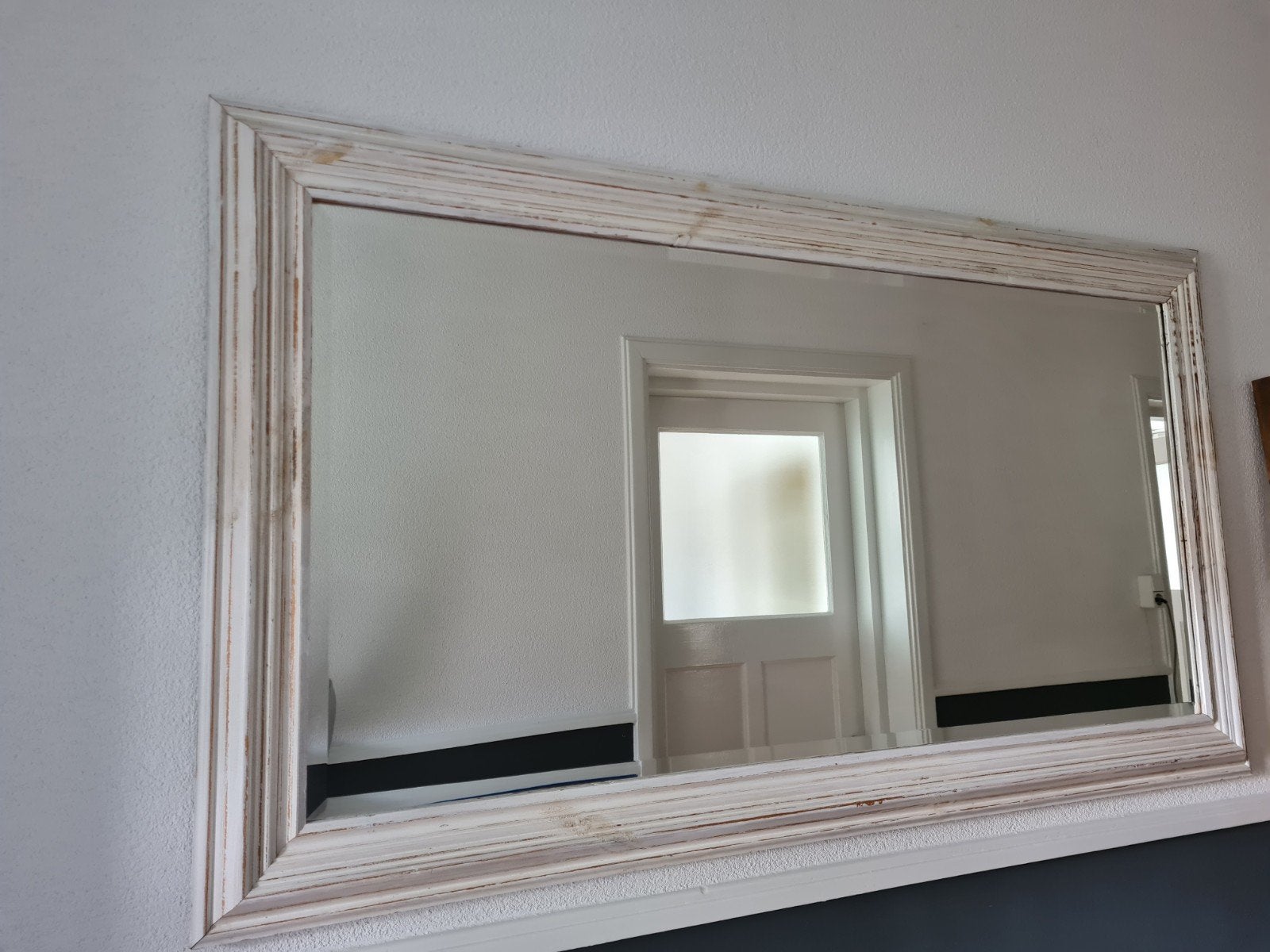 Spiegel, With Wash, Antiek en Kunst, Ophalen, Rechthoekig, 50 tot 100 cm, 100 tot 150 cm