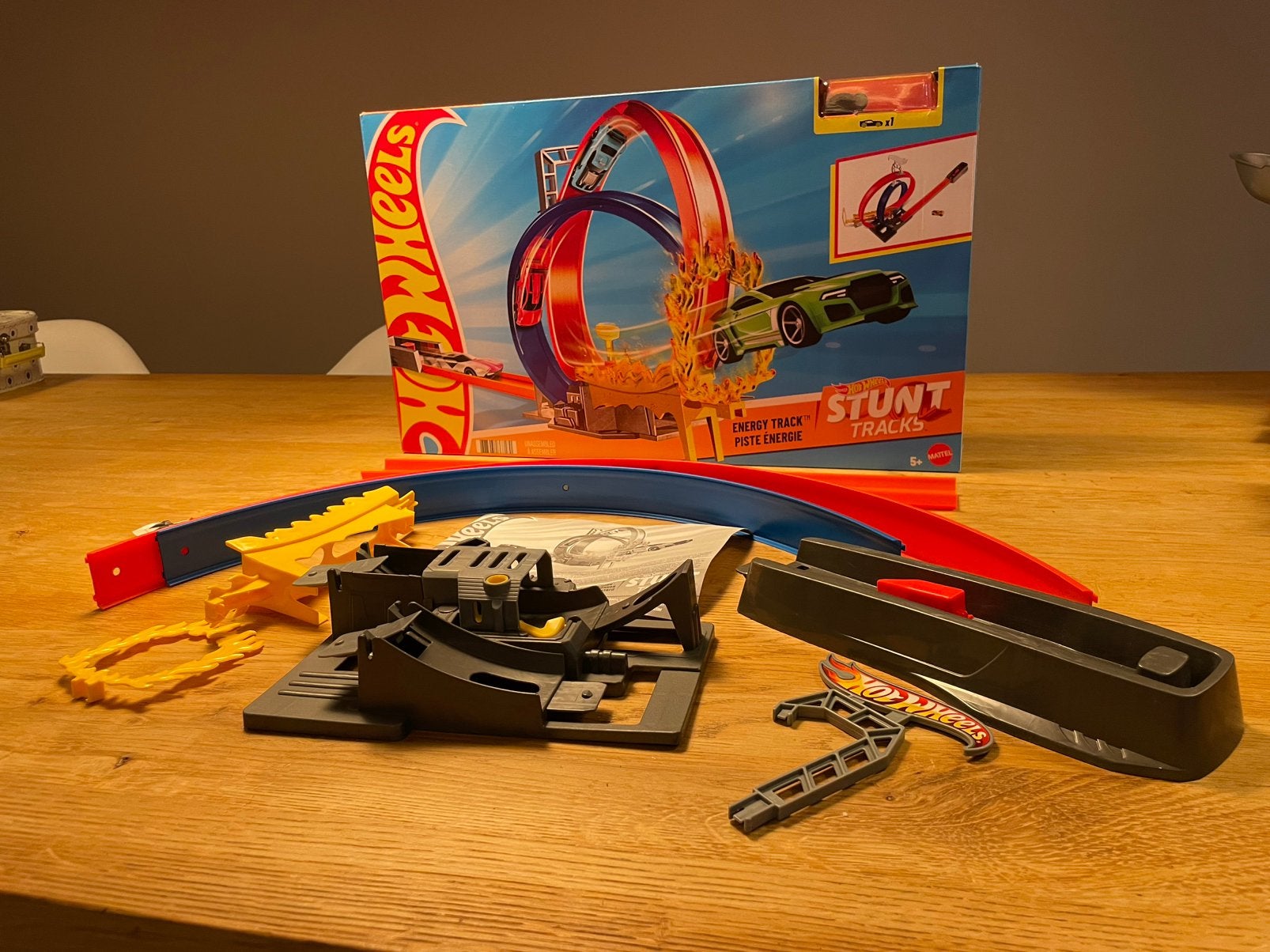 Hotwheels emergy tracks zgan - compleet, Ophalen, Zo goed als nieuw, Handmatig, Hot Wheels