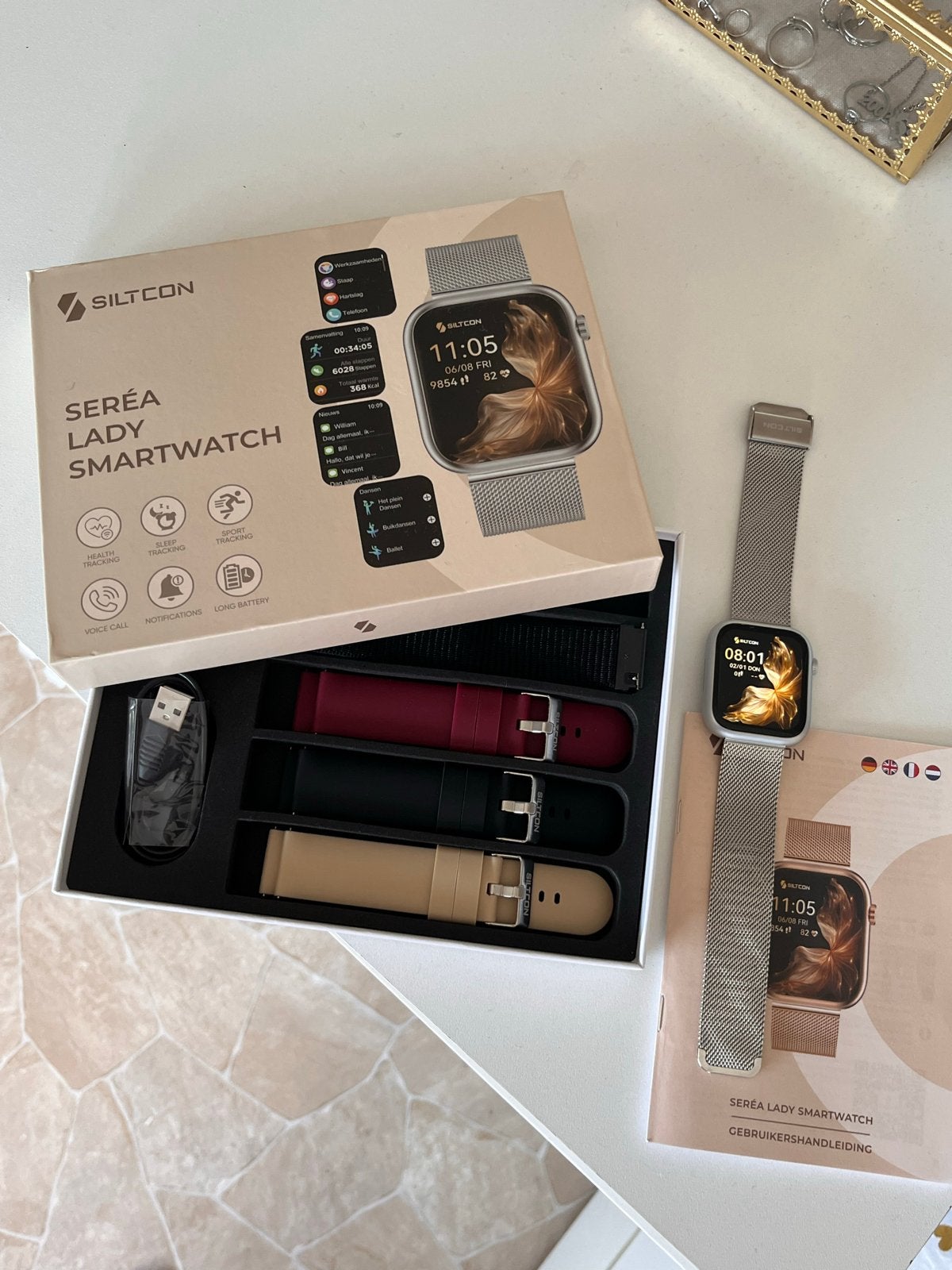 Siltcon Seréa Lady Smartwatch - Zo goed als nieuw, Hartslag, Ophalen of Verzenden, Zo goed als nieuw, Android