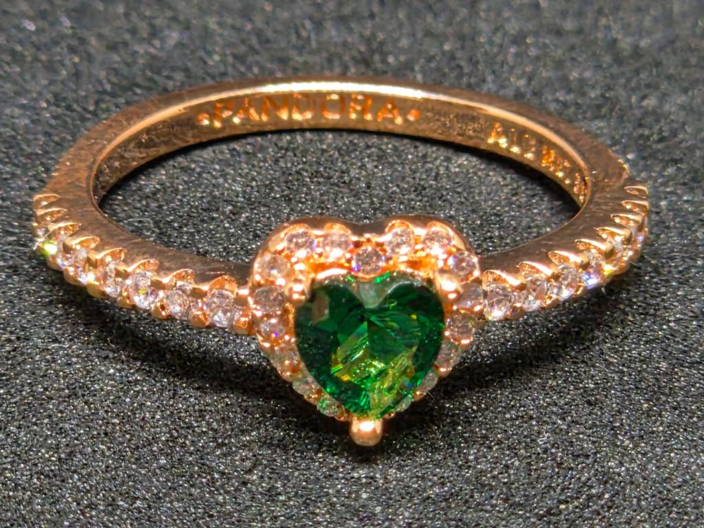 925 zilver pandora ring zirkonia groen maat 18 NIEUW 1.9gram, Sieraden, Tassen en Uiterlijk, Ringen, 18 tot 19, Nieuw, Ophalen of Verzenden