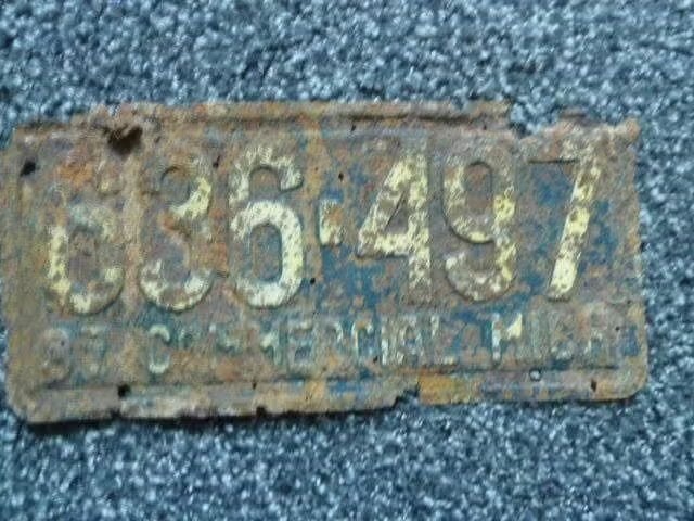 Kentekenplaat licenseplate Michigan 1937 USA, Verzenden, Gebruikt, Auto's