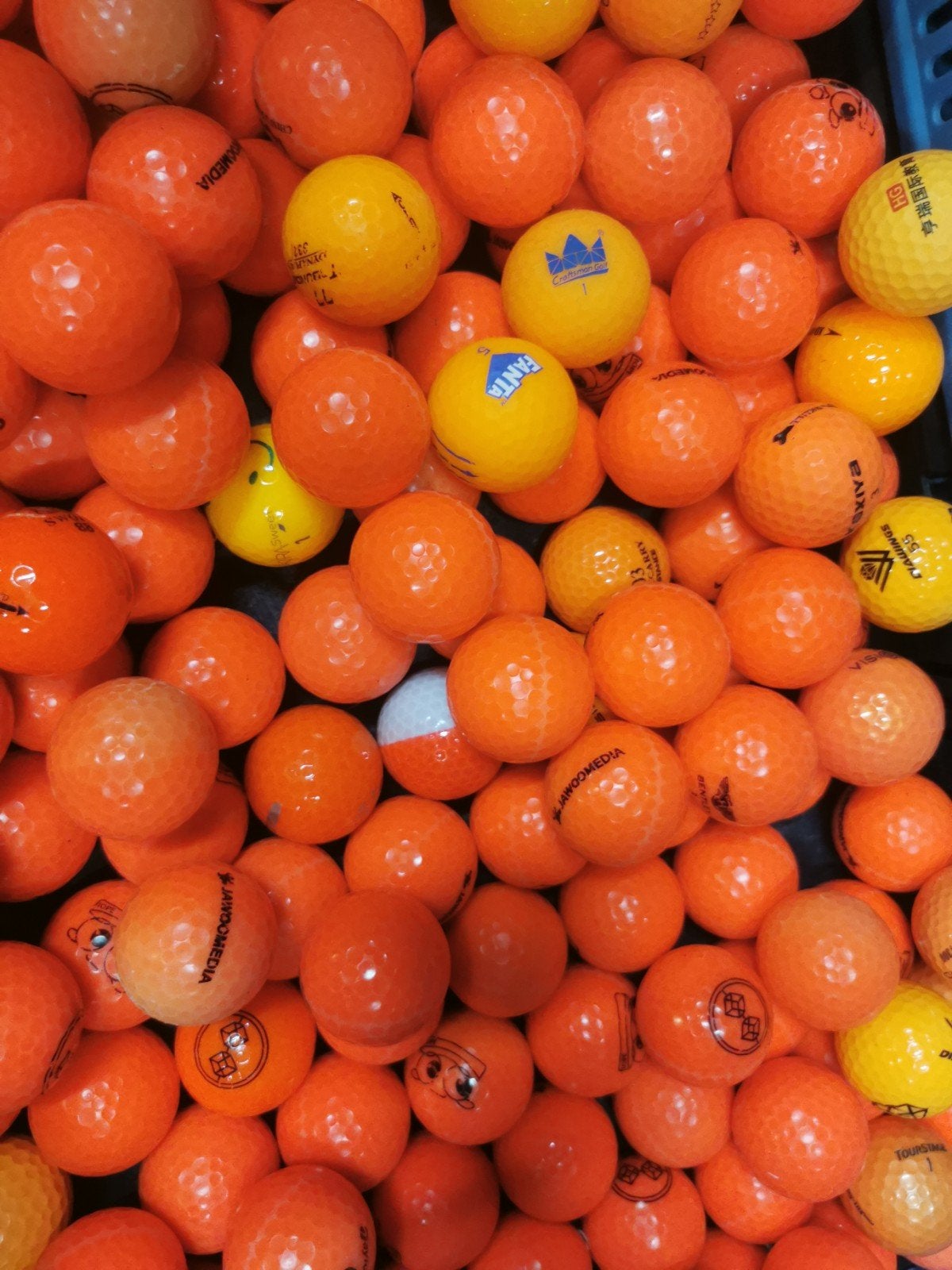 oranje golfballen 100 stuks, Ophalen of Verzenden, Bal(len)
