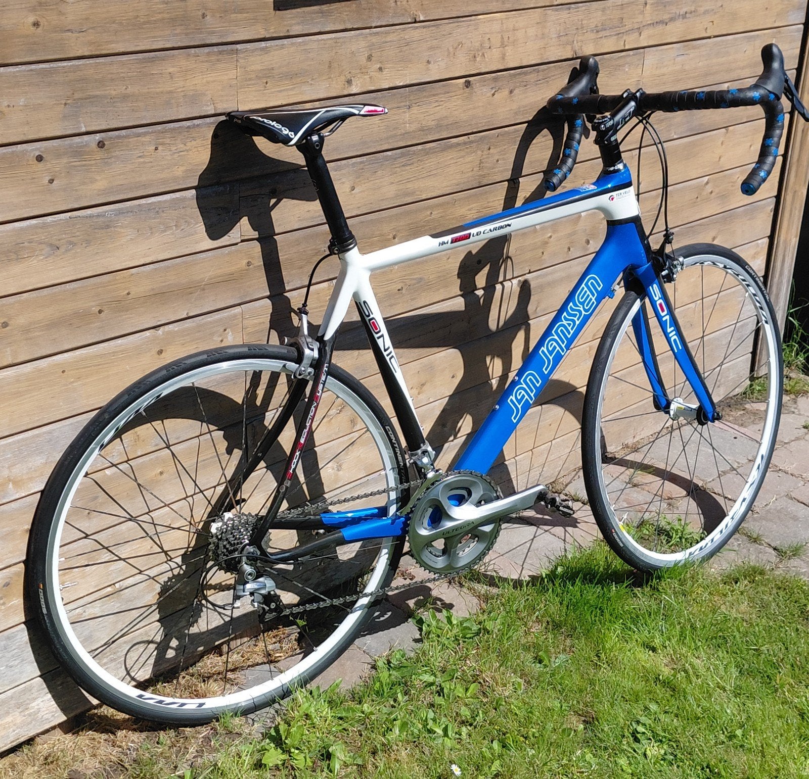Jan Janssen Sonic racefiets, Ultegra, 2 wielsets, Overige merken, Gebruikt, Aluminium, Ophalen of Verzenden