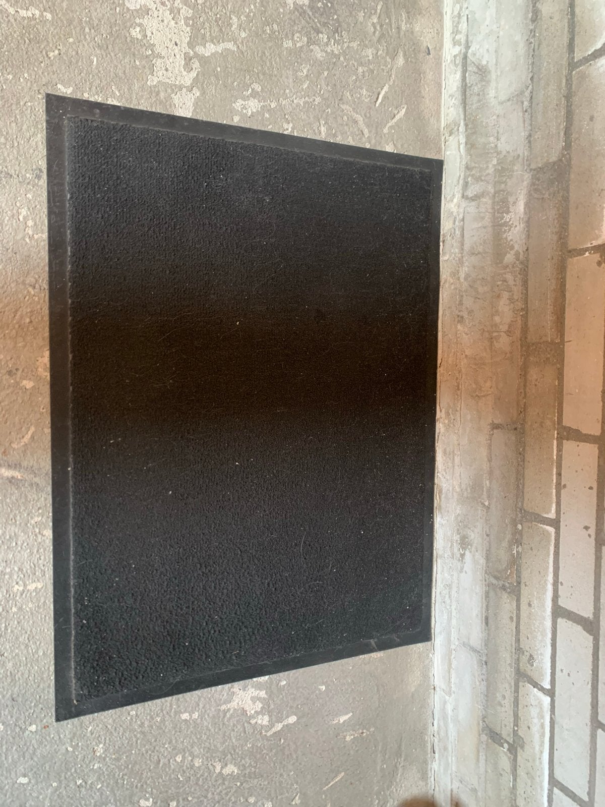 Zwarte deurmat, schoonloopmat 80-60 cm, Tuin en Terras, Binnen, Gebruikt, Rubber, Schoonloopmat