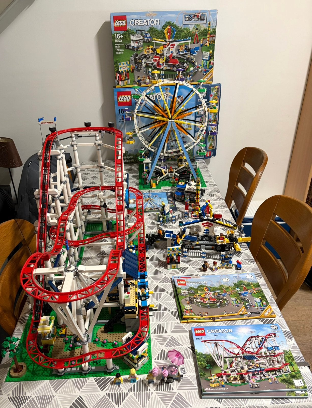 Lego Creator Fairground collectie sets 10244/10247/10261, Lego, Compleet, Ophalen of Verzenden, Zo goed als nieuw