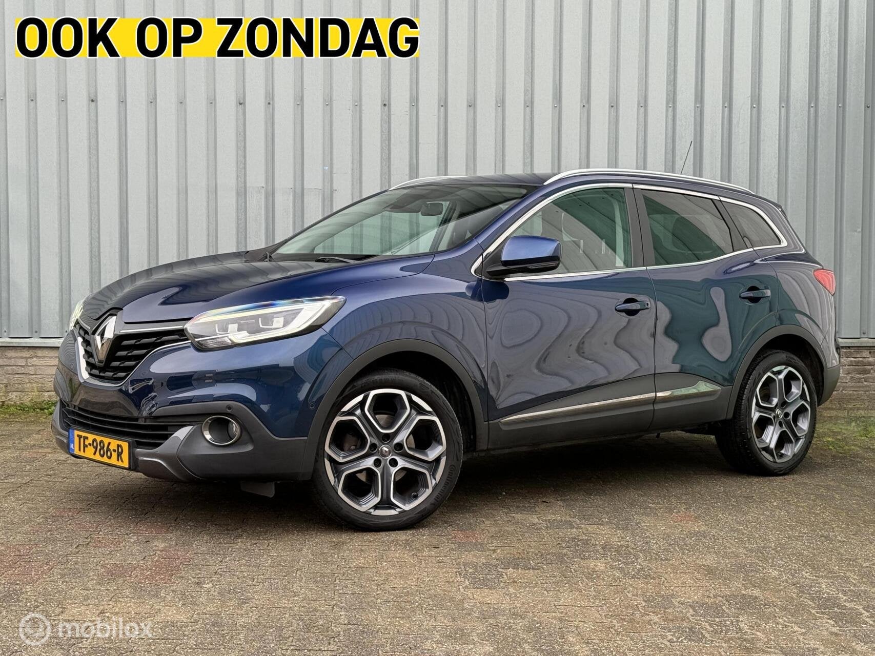 Renault Kadjar 1.2 TCe | Leder | Elek. stoel | Camera, Auto's, Voorwielaandrijving, Kadjar, 4 cilinders, Blauw