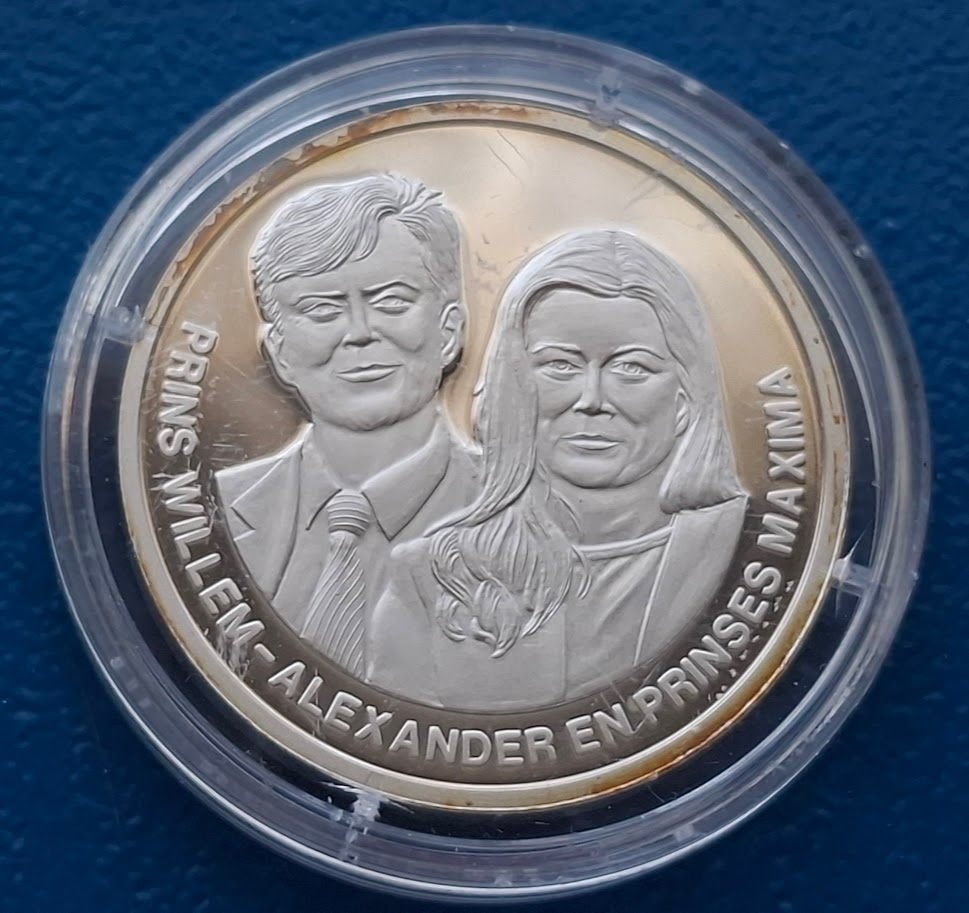Penning Prins Willem -Alexander en Prinses Máxima, Verzenden, Overige materialen, Nederland