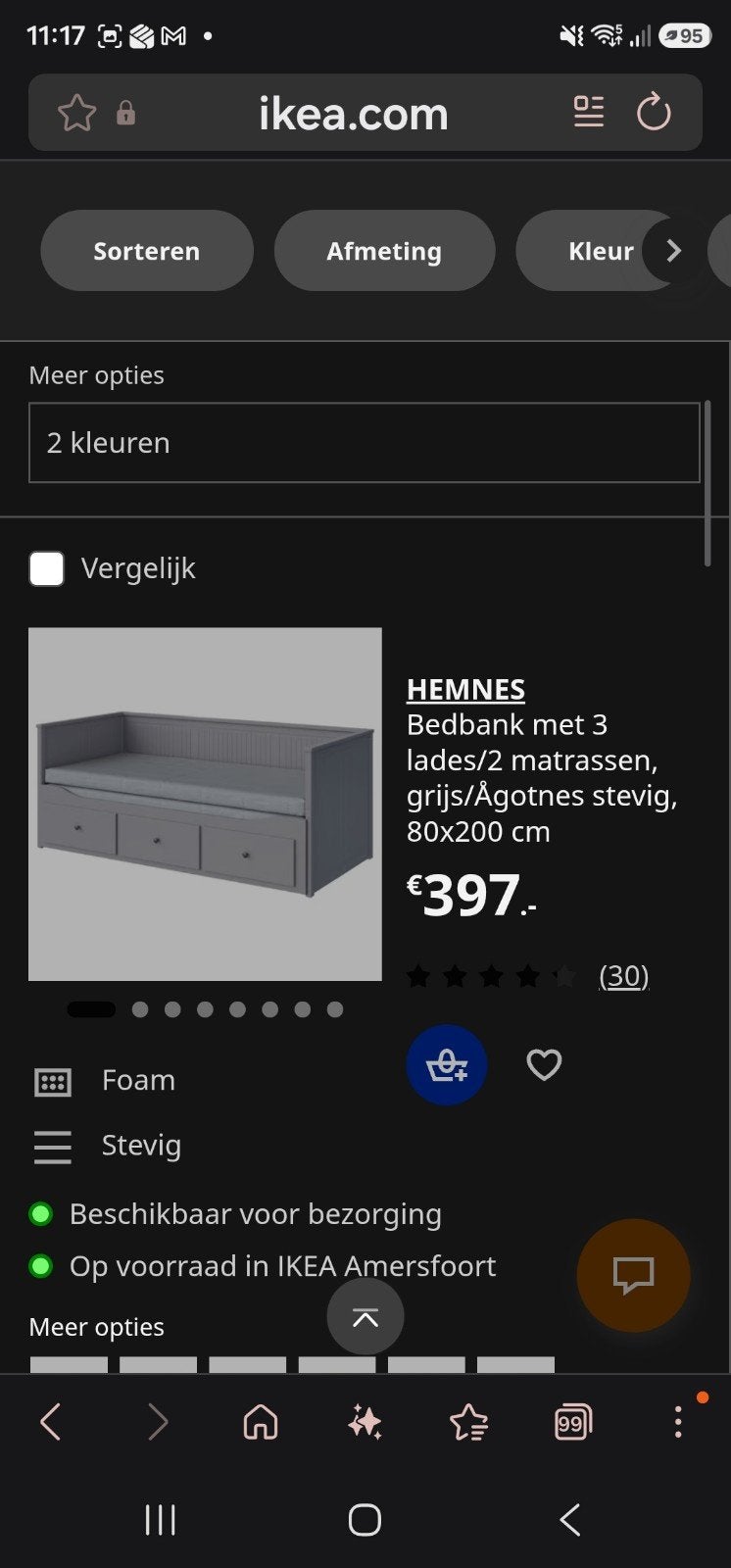 IKEA HEMNES Uitschuifbaar Bed Grijs met 3 Lades, Huis en Inrichting, Slaapkamer | Bedden, Ophalen, Verstelbaar, Eenpersoons, Zo goed als nieuw