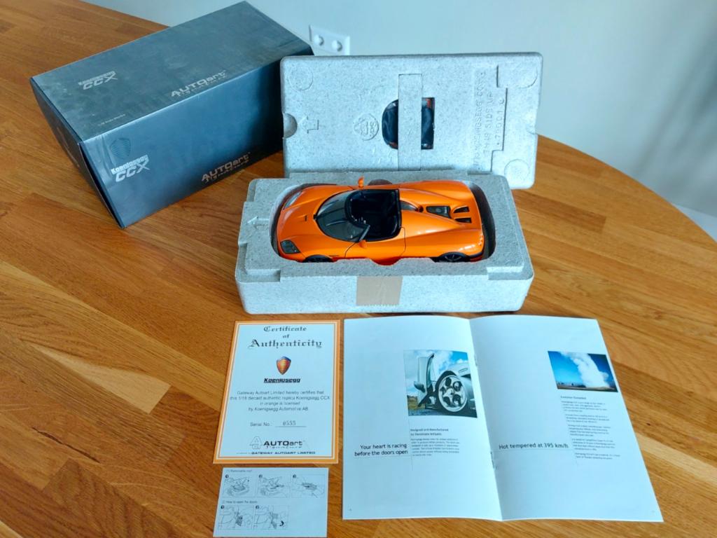 Koenigsegg CCX Orange Metallic AUTOart 79001 1:18 zgan OVP, Hobby en Vrije tijd, Modelauto's | 1:18, Ophalen of Verzenden, Zo goed als nieuw