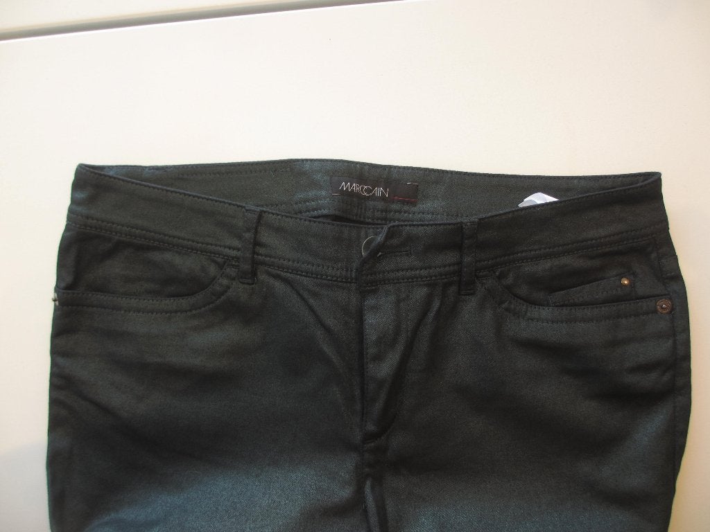 MarcCain donkergroene glansbroek N3 - 38 NIEUW, Maat 38/40 (M), Nieuw, Ophalen of Verzenden, Lang