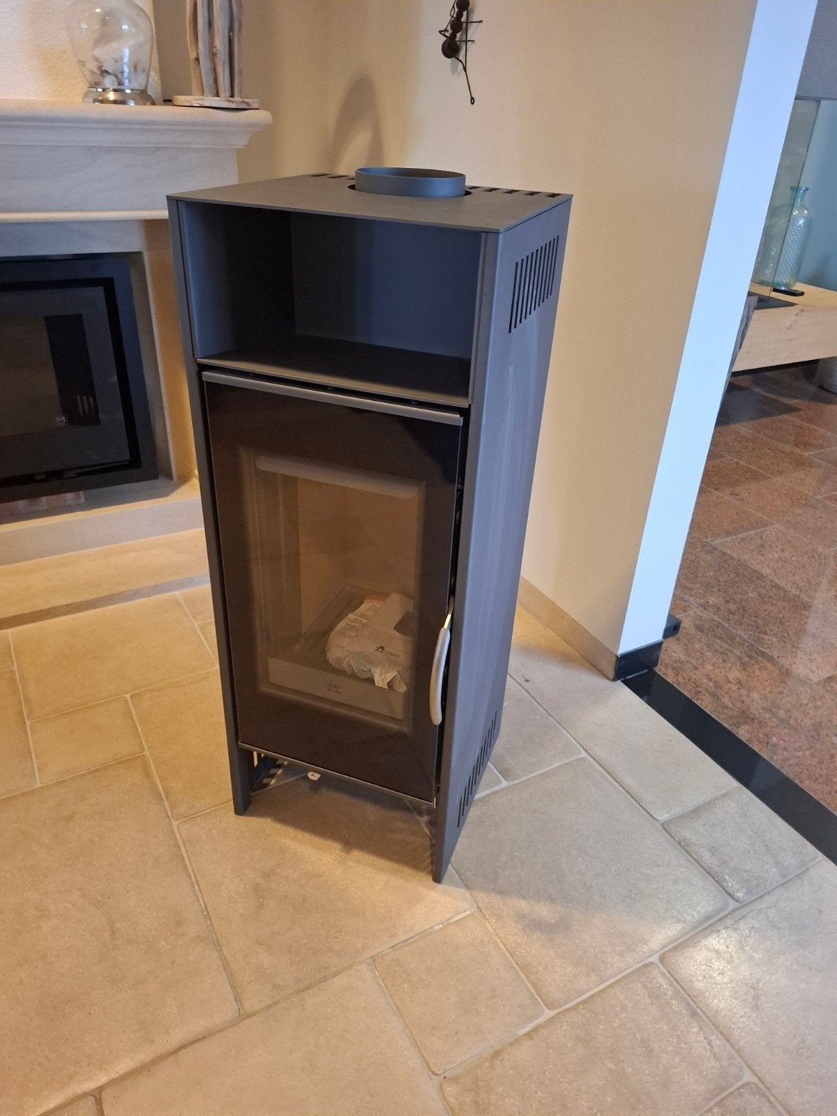EdilKamin Sound 6kW Houtkachel - Zo goed als nieuw, Houtkachel, Ophalen of Verzenden, Zo goed als nieuw, Vrijstaand