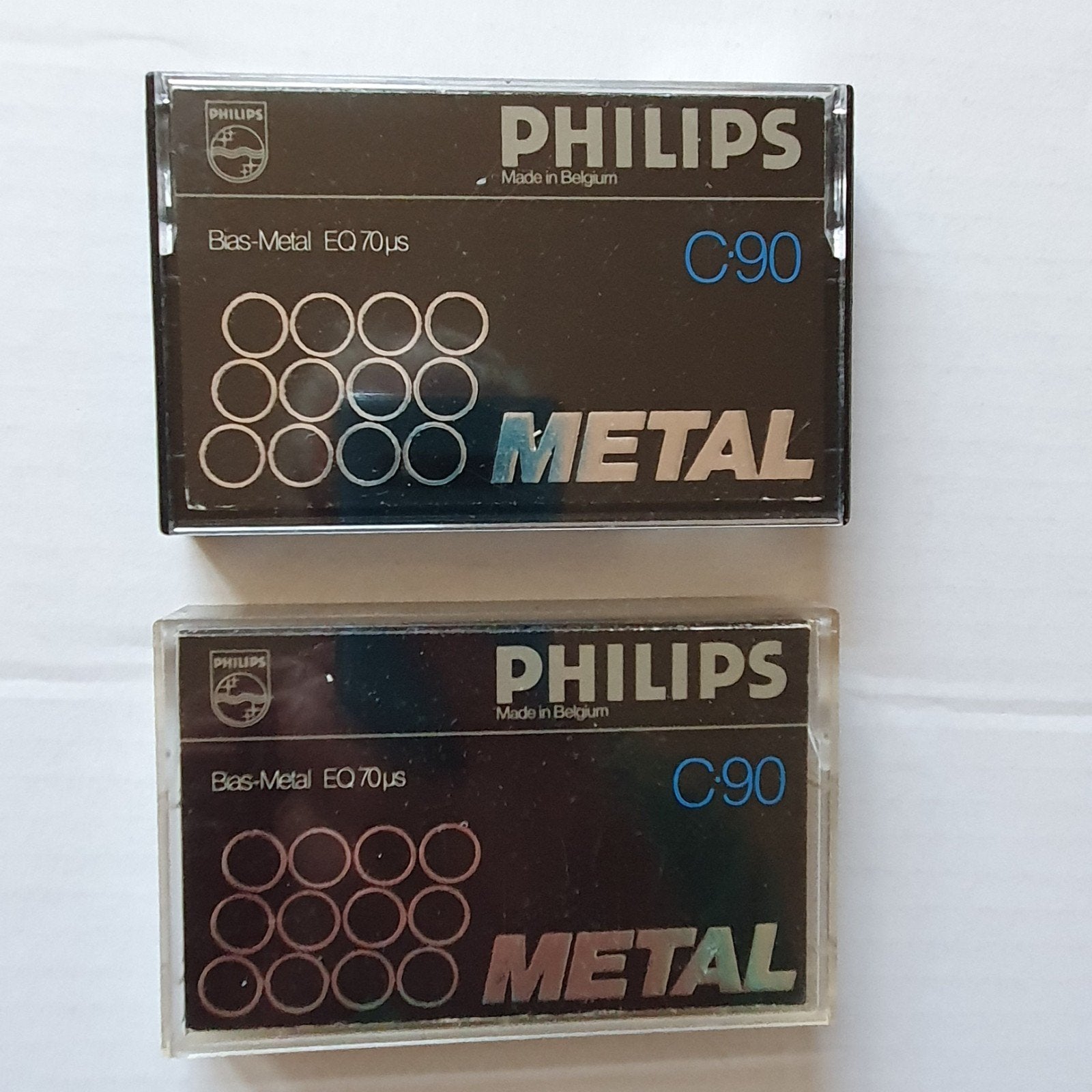 2 Cassette bandjes van Philips C-90 Metal, Cd's en Dvd's, Cassettebandjes, Ophalen of Verzenden, Overige genres, 2 t/m 25 bandjes