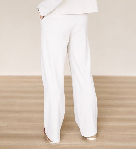 Studio Anneloes flared bonded broek kit travelstof mt XXL, Kleding | Dames, Broeken en Pantalons, Beige, Maat 46/48 (XL) of groter