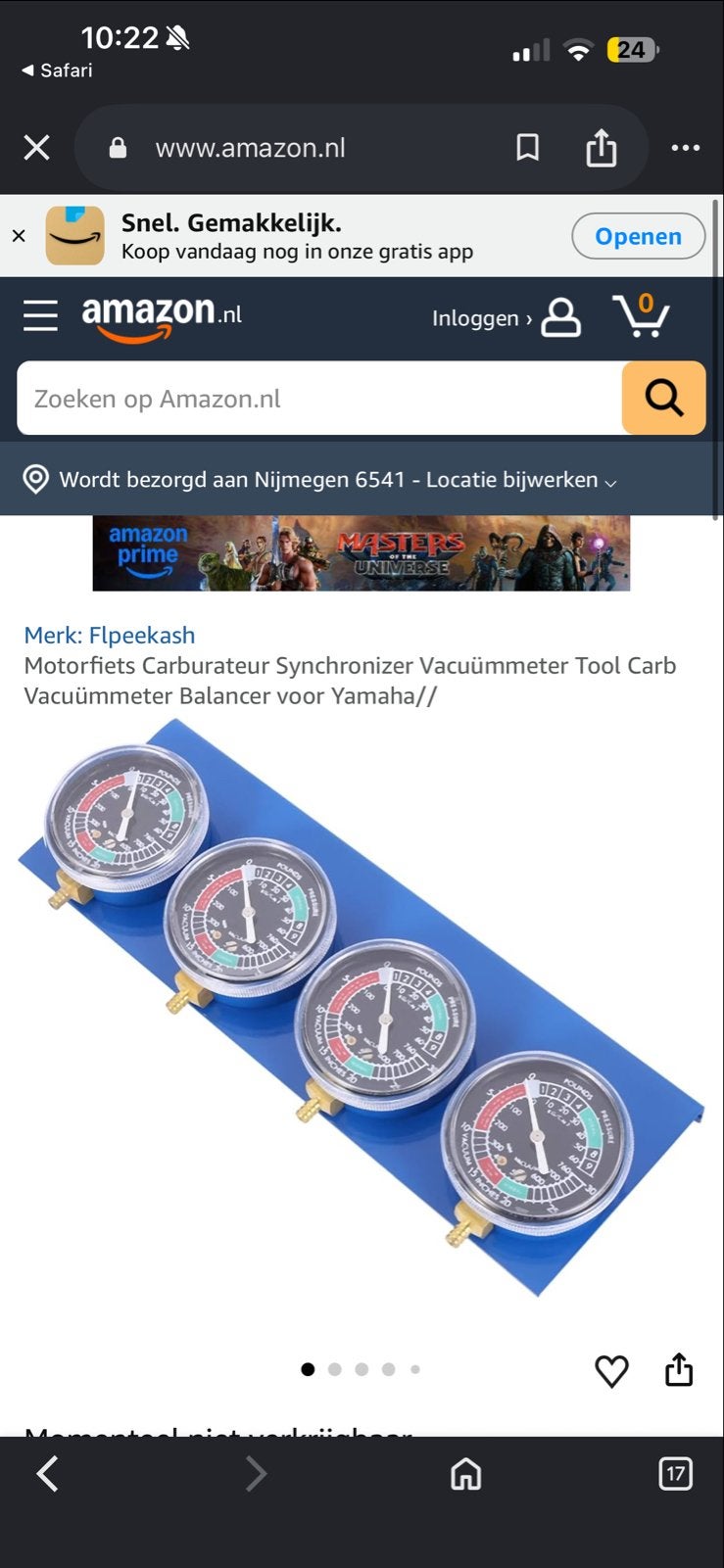 Motorfiets Carburateur Synchronizer Vacuümmeter Tool, Ophalen, Gebruikt