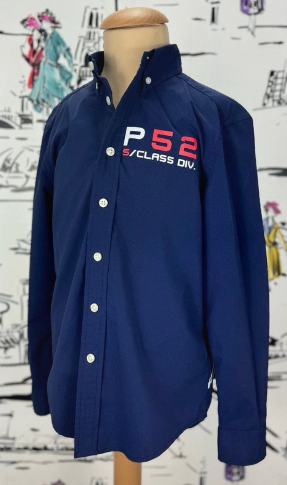 Ralph Lauren jongens Regatta overhemd maat 8 NIEUW, Overhemd of Blouse, Nieuw, Ophalen of Verzenden, Ralph Lauren