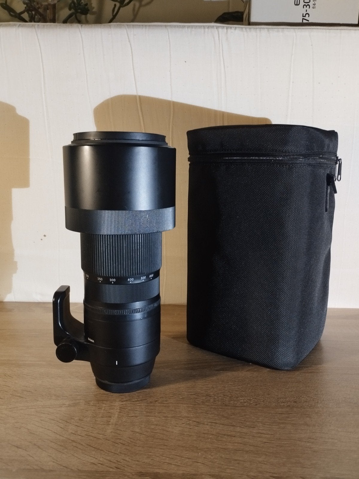 Sigma 150-600mm f/5.6-6.0 EF-mount, Audio, Tv en Foto, Ophalen, Sigma, Zonnekap, Telelens