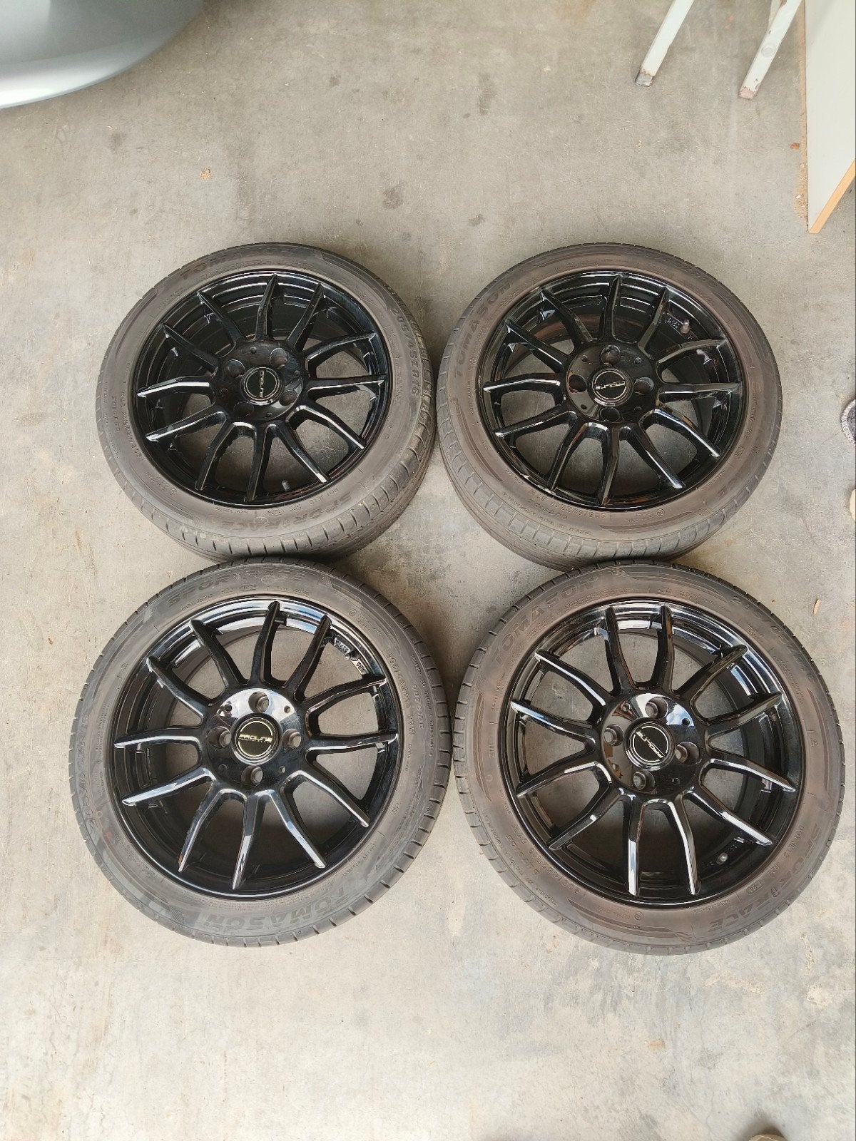 Set van 4 Proline velgen Steekmaat 4x100 bv Ford Fiësta, Auto-onderdelen, Gebruikt, 16 inch, Banden en Velgen, Personenwagen