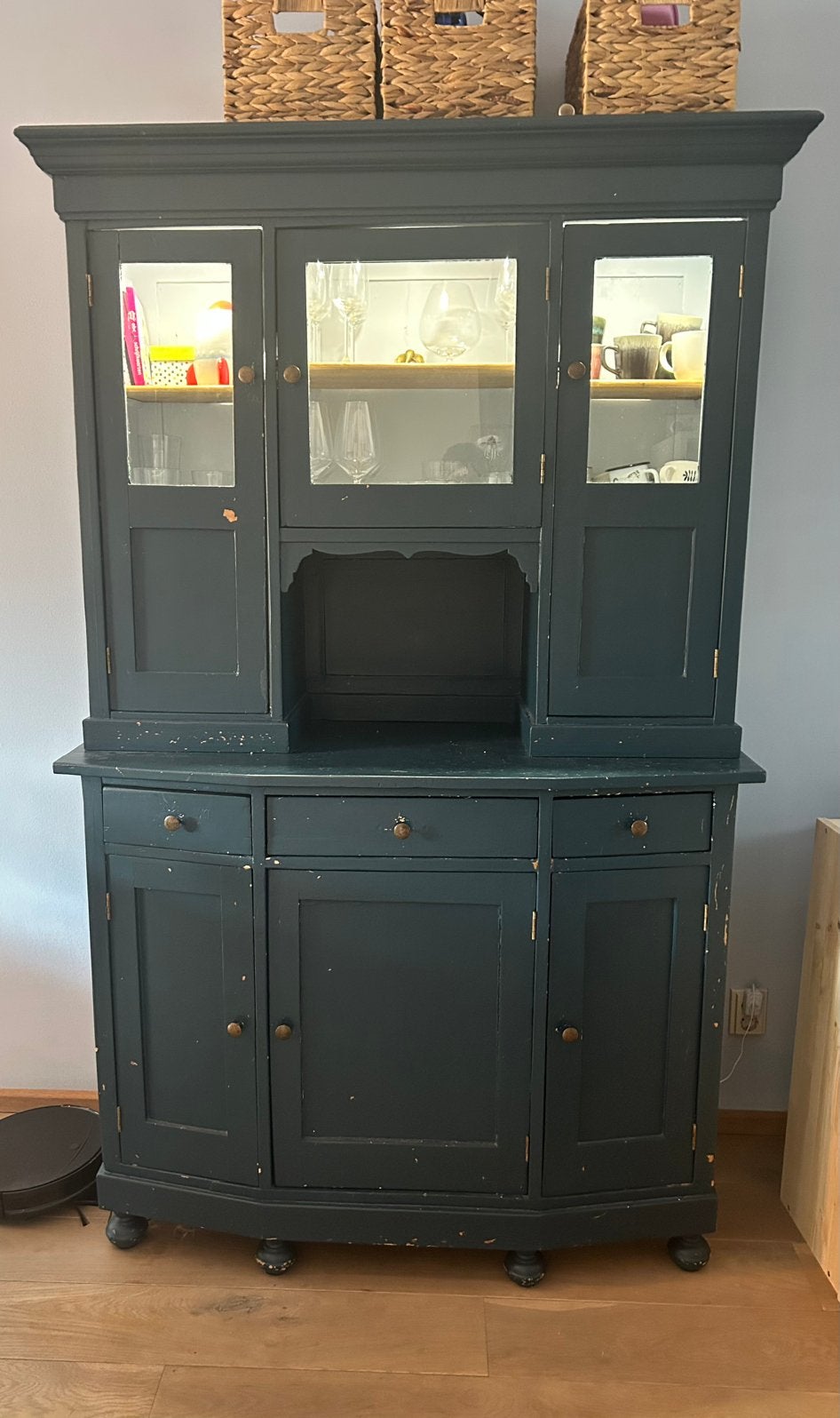 Grenen Buffetkast, Huis en Inrichting, Kasten | Buffetkasten, Ophalen, Gebruikt, 25 tot 50 cm, Met deur(en)