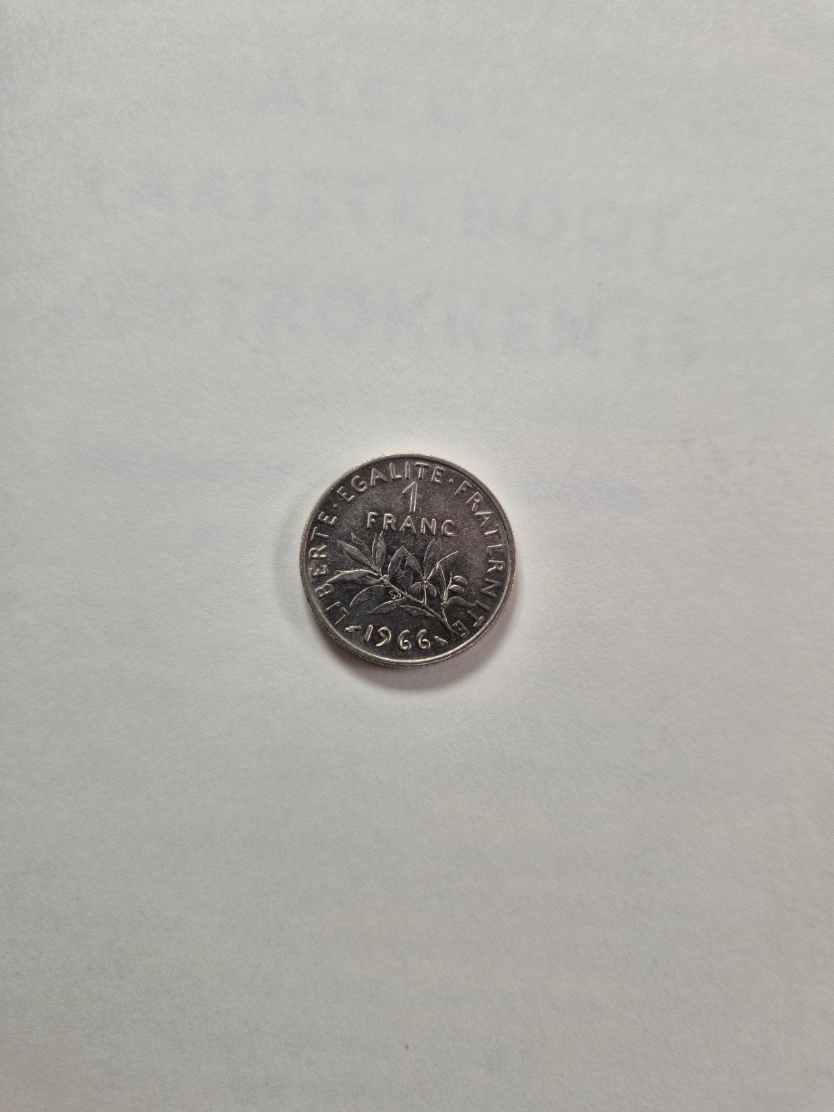 Zilveren 1 Franc munt Frankrijk 1966, Ophalen of Verzenden, Frankrijk, Losse munt, Zilver