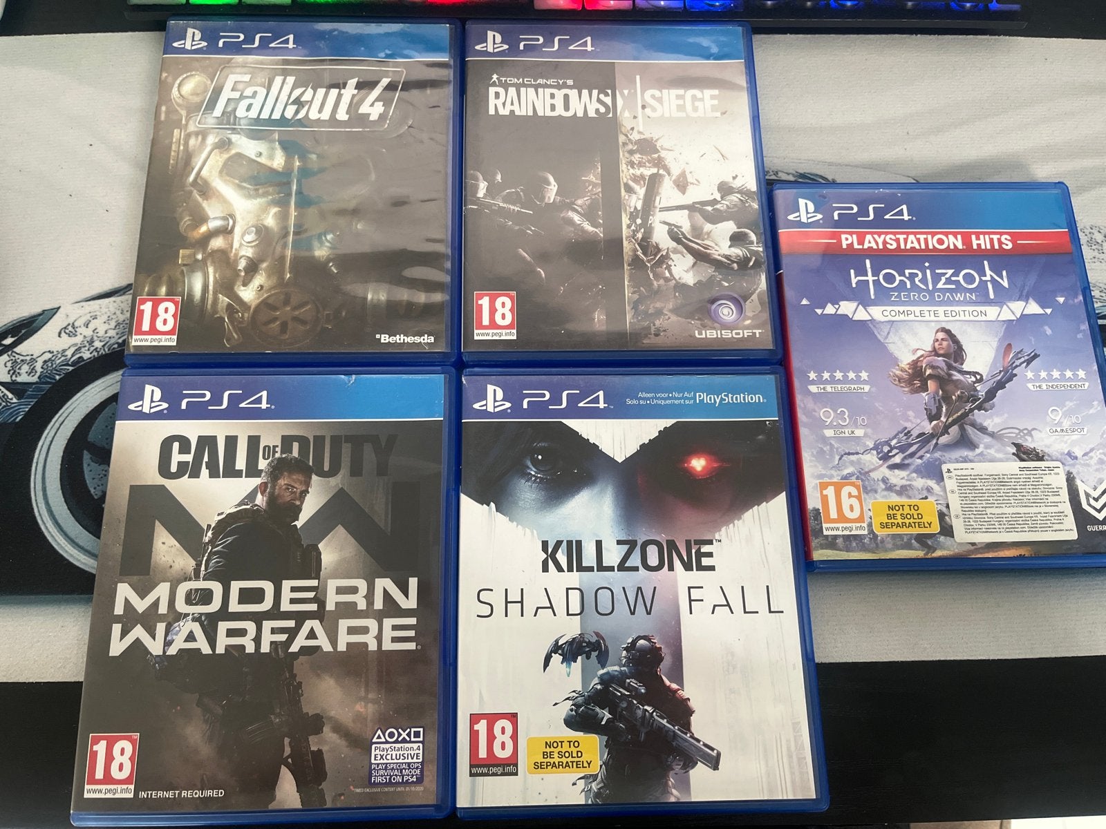 PS4 Games Bundel: Fallout 4, Rainbow Six Siege, Horizon, CoD, Ophalen, Online, Gebruikt, Vanaf 18 jaar