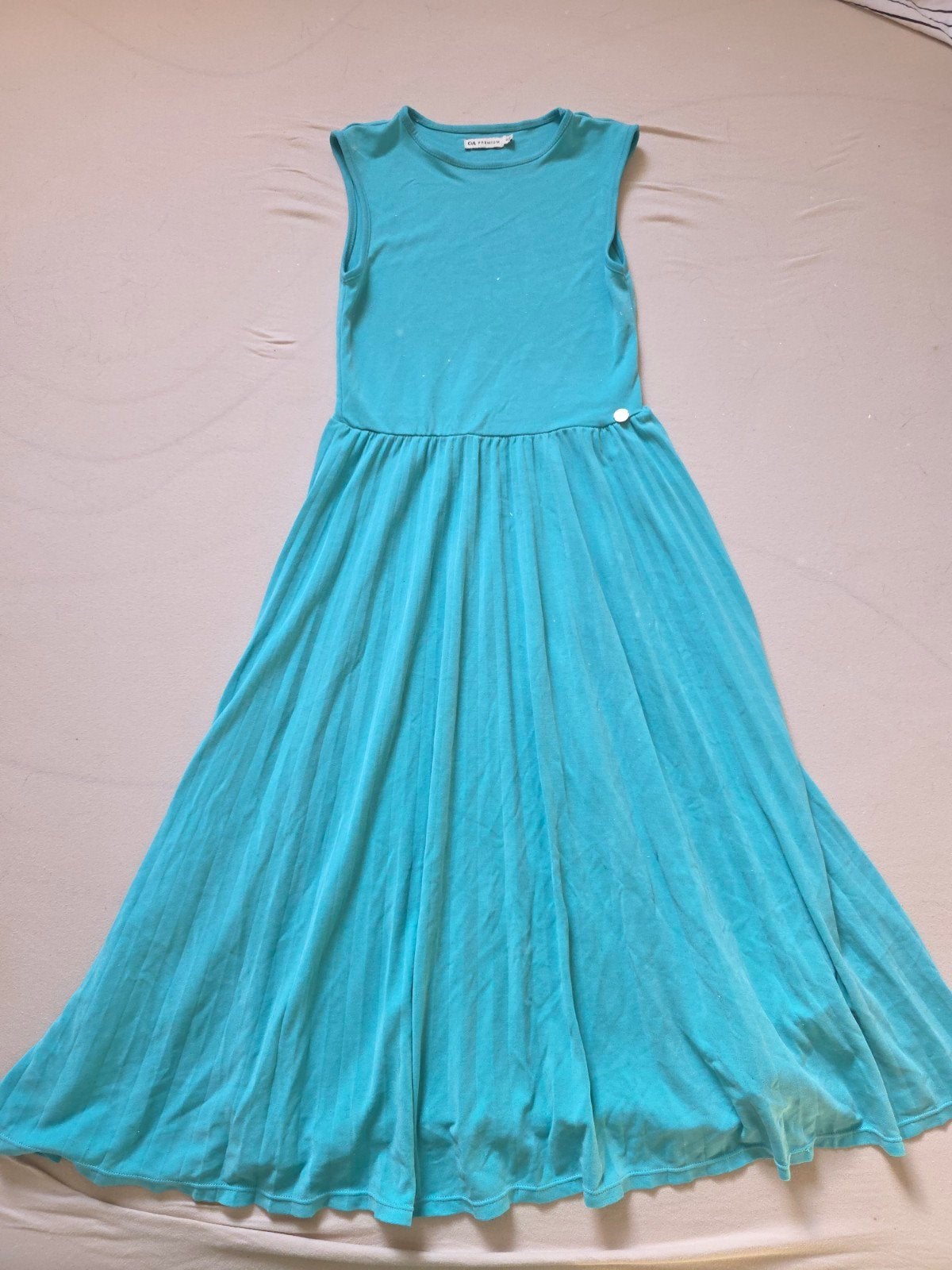 Prachtige turquoise jurk maat 152 voor meisjes, Kinderen en Baby's, Kinderkleding | Maat 152, Ophalen of Verzenden, Zo goed als nieuw