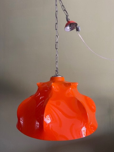 Hanglamp, Ilka Plast, Germany, space age, vintage, ‘60/70, Ophalen of Verzenden, Zo goed als nieuw, Kunststof