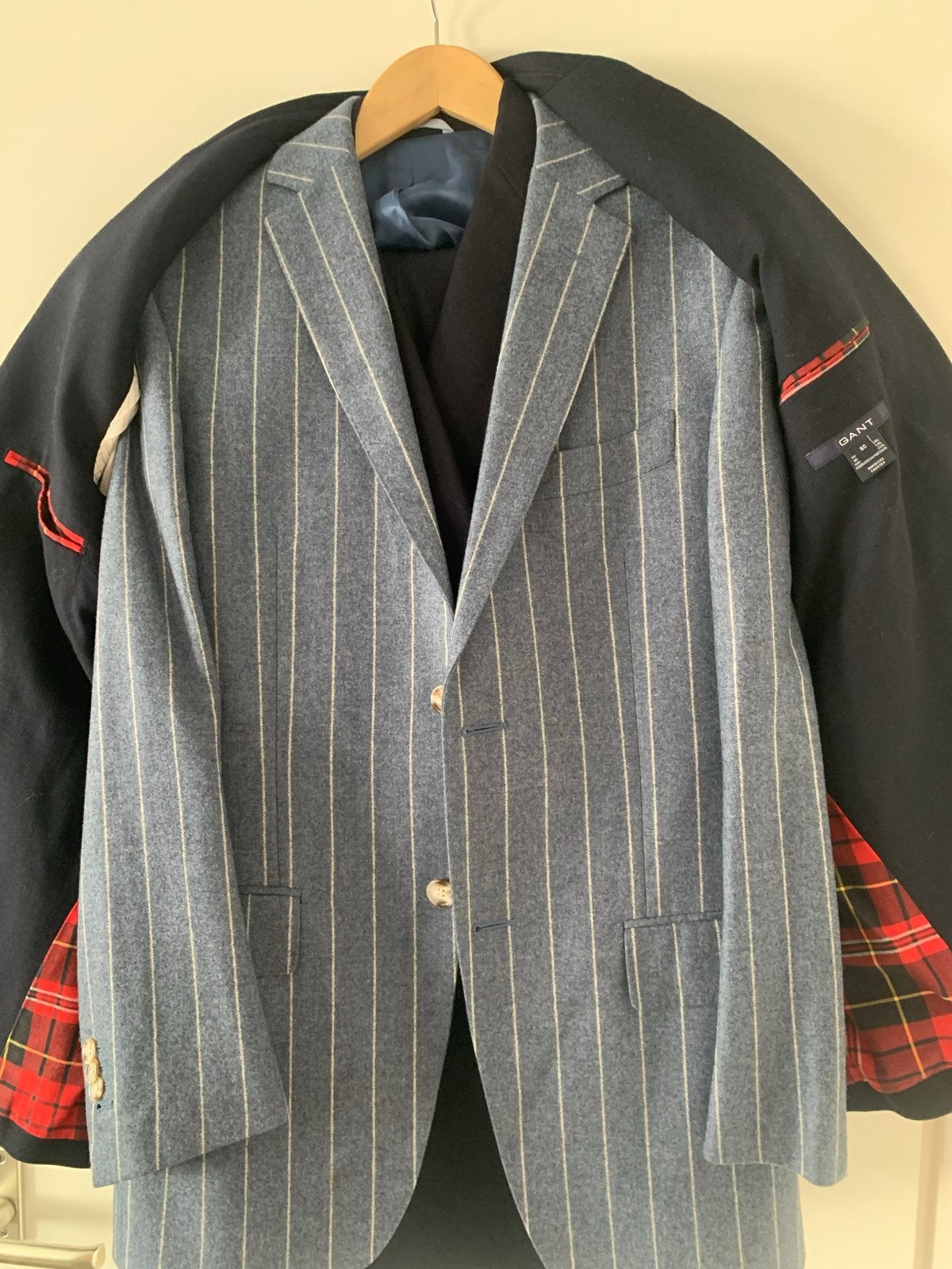 GANT gestreept colbert - Maat L, Ophalen of Verzenden, Zo goed als nieuw, Maat 52/54 (L), Blauw