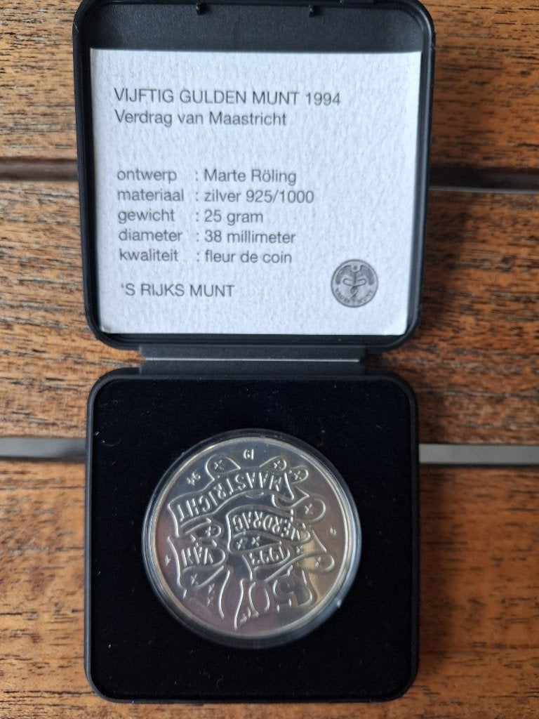 Vijftig gulden muntstuk, Postzegels en Munten, Munten | Nederland, Ophalen, Koningin Beatrix, Zilver, Losse munt
