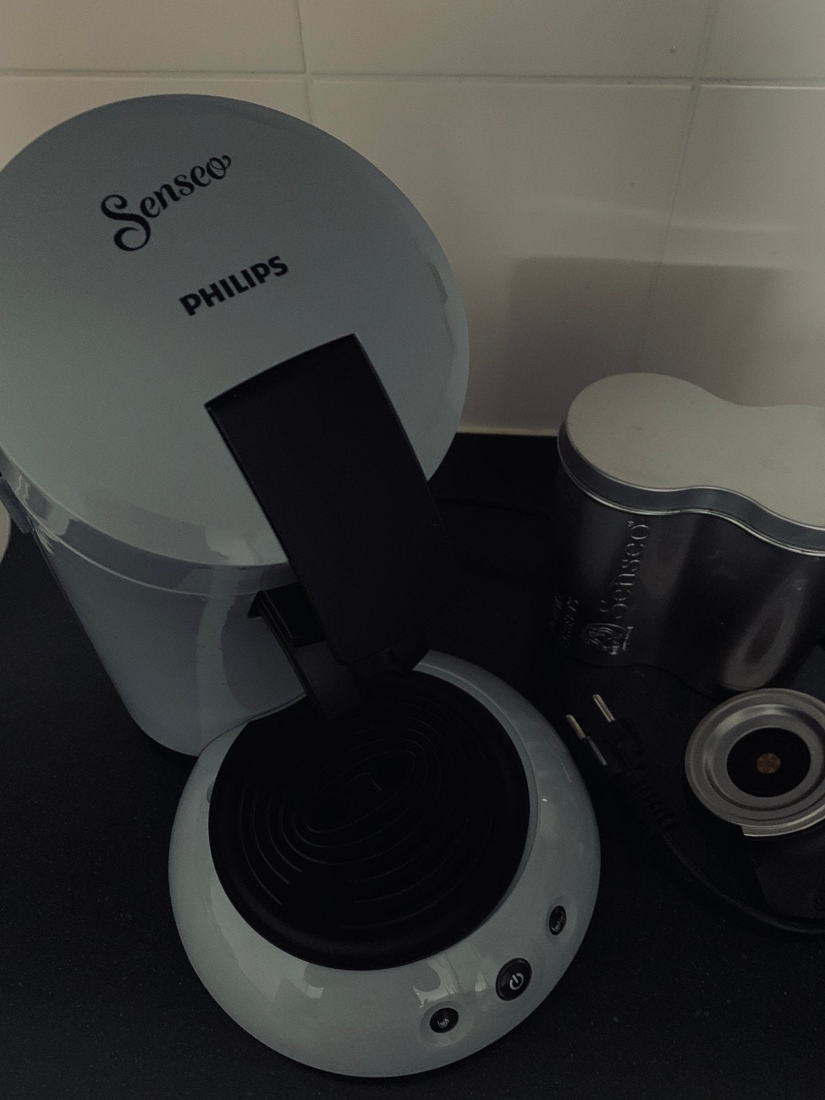 Senseo grijs, Ophalen, Zo goed als nieuw, Koffiemachine, Koffiepads en cups